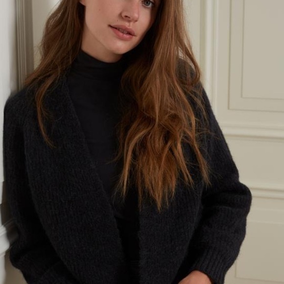 New with tags YAYA Open Knit Cardigan In Antracite Melange - Picture 3 of 3